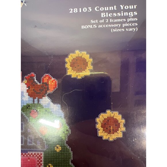 J&P Coats Plastic Canvas Frames 28103 Count Your Blessings Frame Kit - Picture 4 of 6
